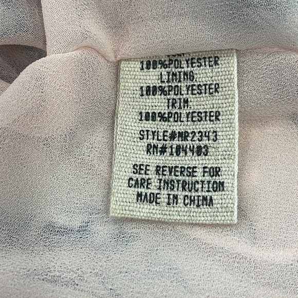 Anthropologie🌸Moon River Eyelet Peplum Light pink/Blue Floral Cold Shoulder -S - Picture 9 of 10